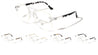 Rimless Angled Clear Lens Aviators Wholesale Bulk Glasses