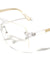Rimless Angled Clear Lens Aviators Wholesale Bulk Glasses