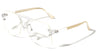 Rimless Angled Clear Lens Aviators Wholesale Bulk Glasses