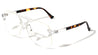 Rimless Angled Clear Lens Aviators Wholesale Bulk Glasses