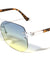 Rimless Oceanic Color Aviators Wholesale Bulk Sunglasses