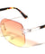 Rimless Oceanic Color Aviators Wholesale Bulk Sunglasses