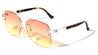Rimless Oceanic Color Aviators Wholesale Bulk Sunglasses