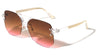 Rimless Oceanic Color Aviators Wholesale Bulk Sunglasses