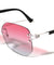 Rimless Oceanic Color Aviators Wholesale Bulk Sunglasses