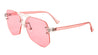 Rimless Color Lens Aviators Wholesale Bulk Sunglasses