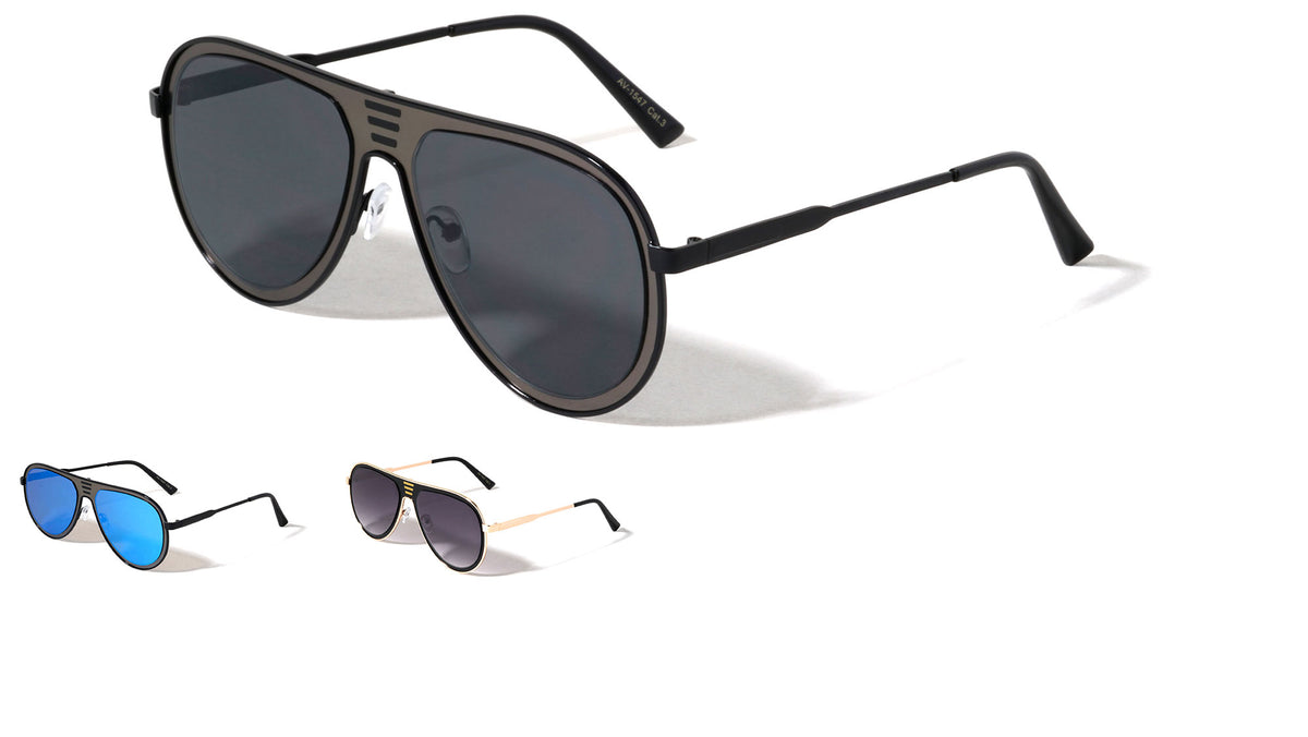 Aviators 3 Bar Fashion Wholesale Sunglasses