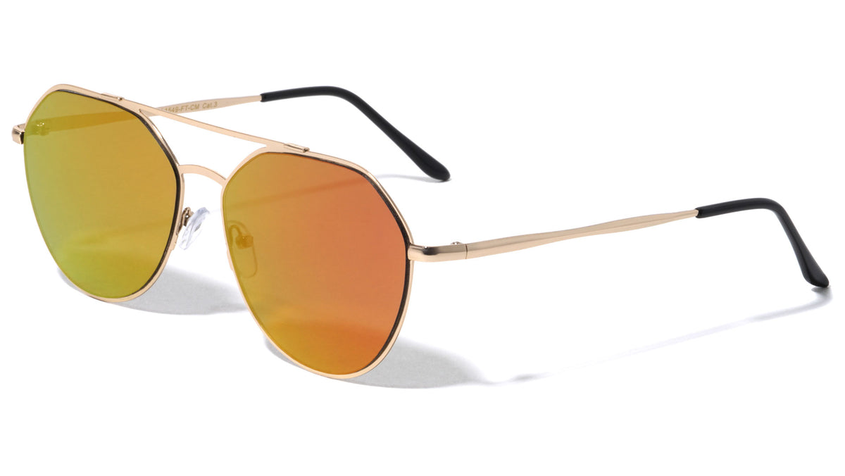 Aviators Flat Color Mirror Fashion Sunglasses Wholesale