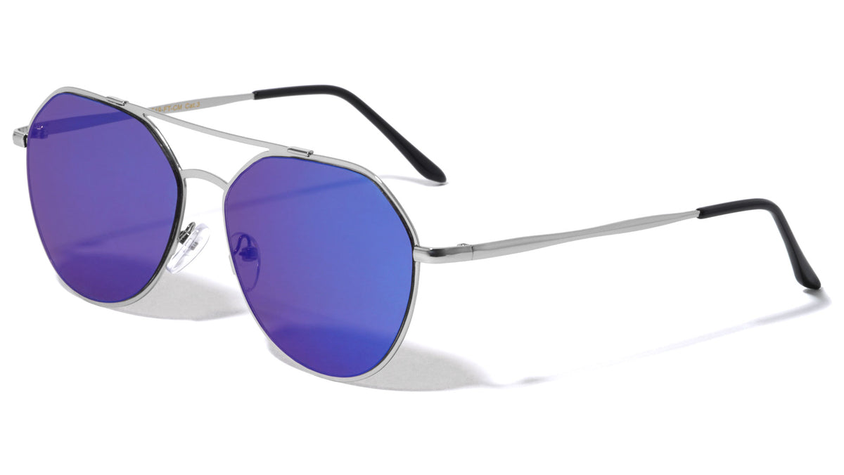 Aviators Flat Color Mirror Fashion Sunglasses Wholesale