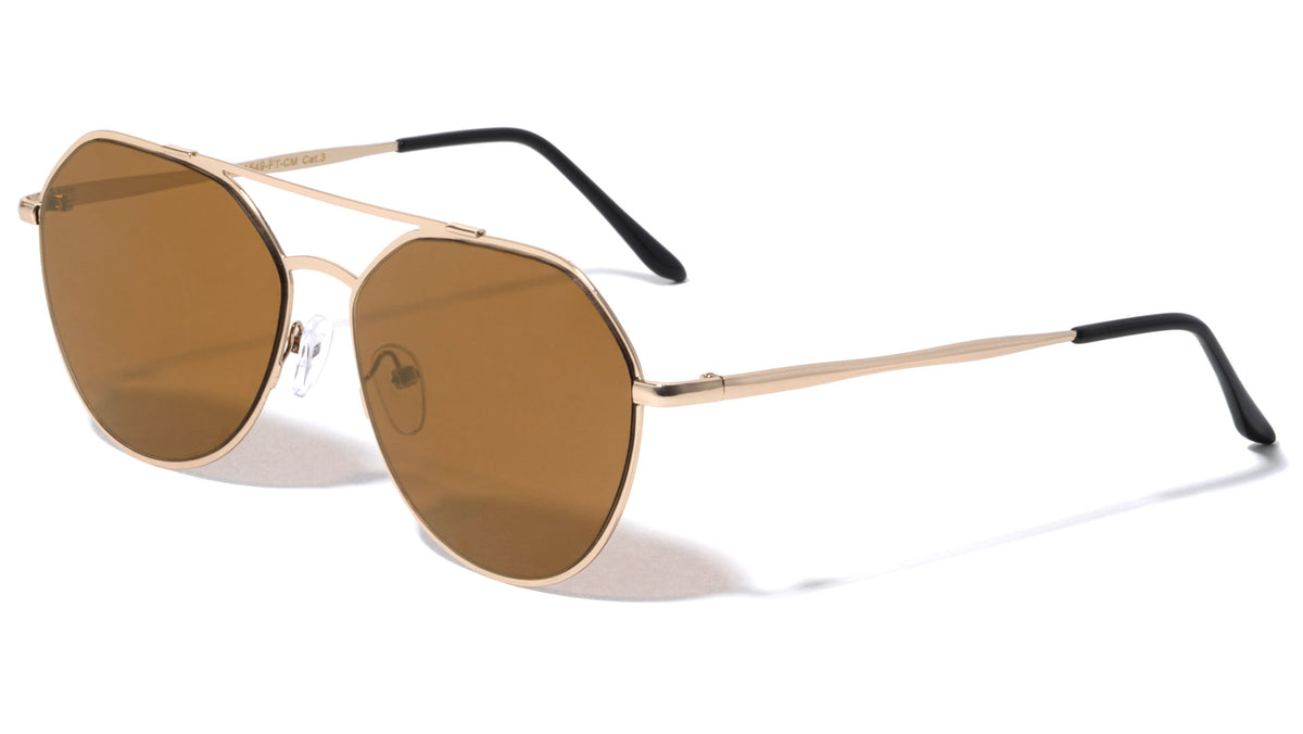 Aviators Flat Color Mirror Fashion Sunglasses Wholesale