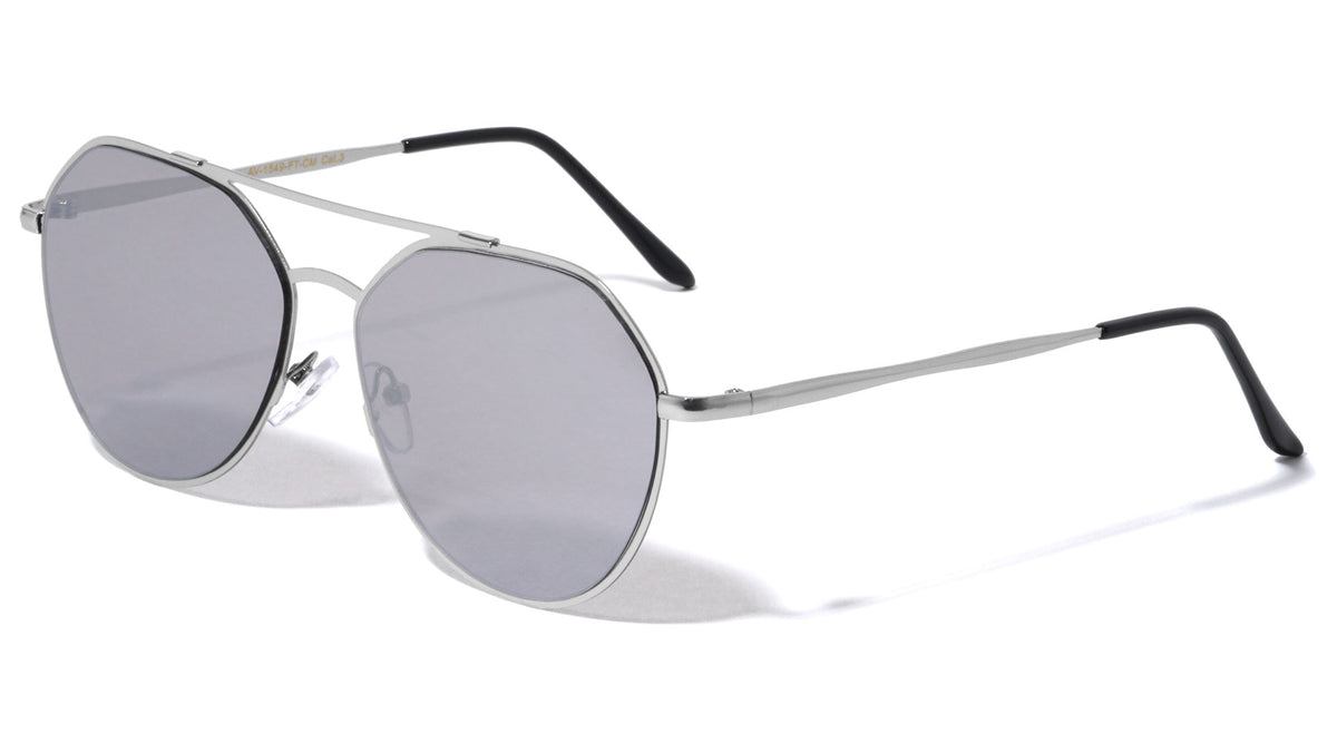 Aviators Flat Color Mirror Fashion Sunglasses Wholesale