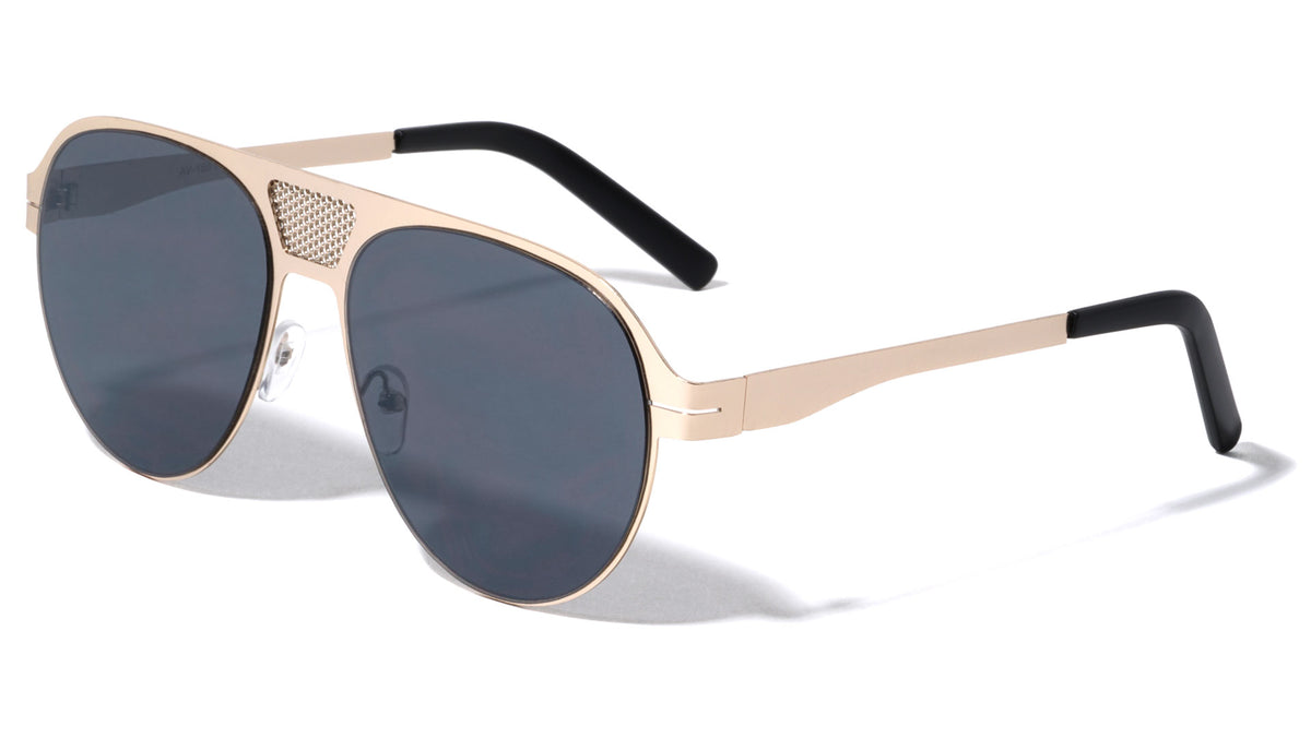 Thin Aviators Front Grille Fashion Sunglasses Wholesale