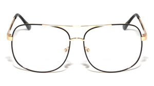 Squared Aviators Clear Lens Wholesale Bulk Glasses