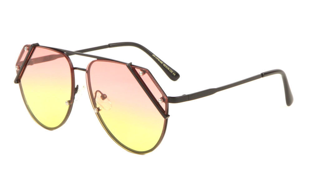 Rimless Corner Bar Oceanic Color Len Bulk Aviators