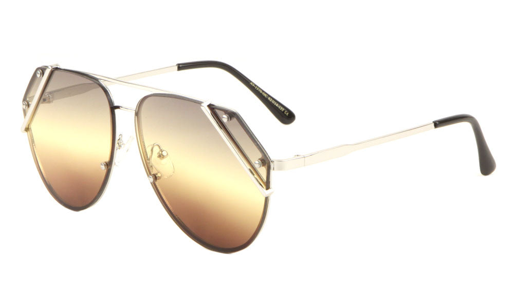 Rimless Corner Bar Oceanic Color Len Bulk Aviators