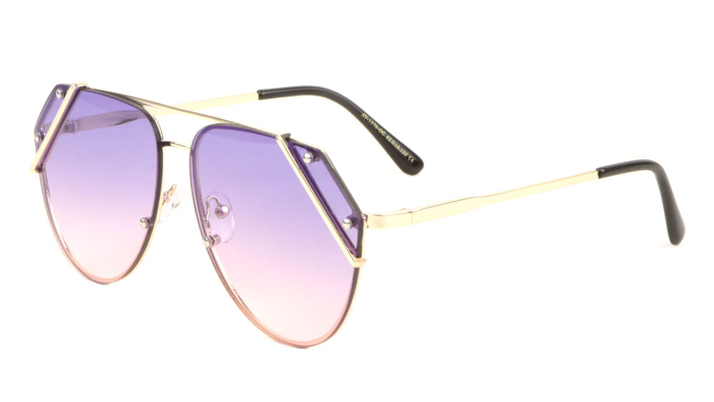 Rimless Corner Bar Oceanic Color Len Bulk Aviators