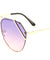 Rimless Corner Bar Oceanic Color Len Bulk Aviators