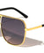 Squared Aviators Front Grille Fashion Wholesale Sunglasses