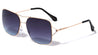 Squared Rimless Aviators Wholesale Sunglasses