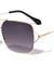 Squared Rimless Aviators Wholesale Sunglasses