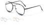 Aviators Bottom Shield Clear Lens Wholesale Bulk Glasses