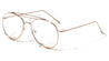 Aviators Bottom Shield Clear Lens Wholesale Bulk Glasses
