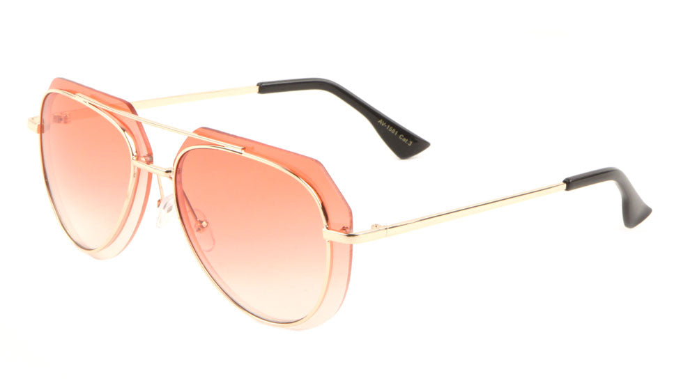 Rimless Wireframe Aviators Wholesale Sunglasses