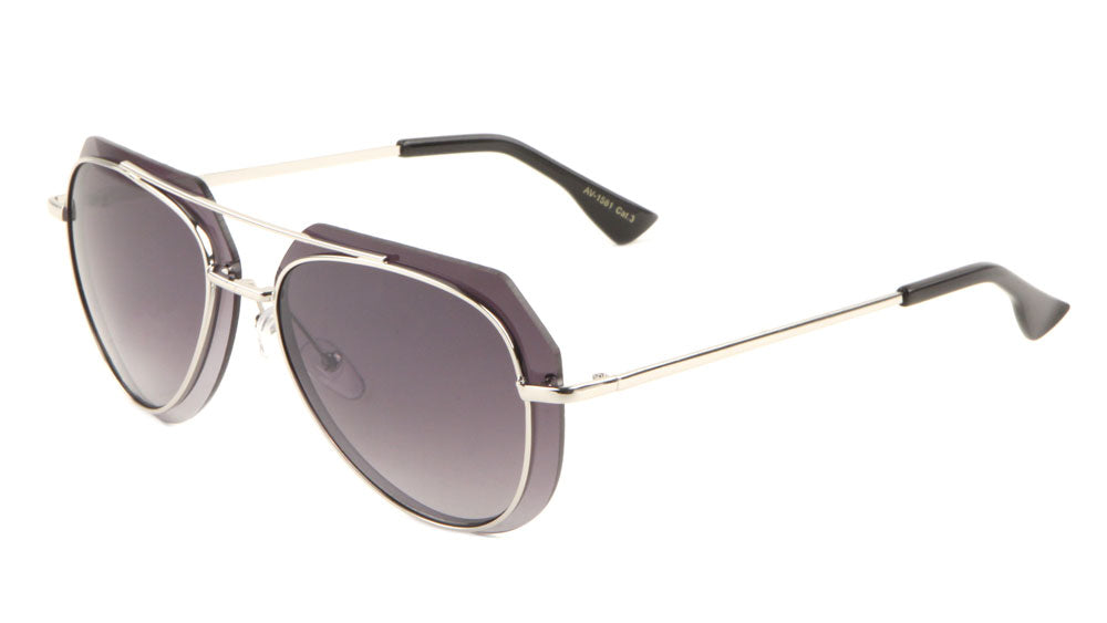 Rimless Wireframe Aviators Wholesale Sunglasses