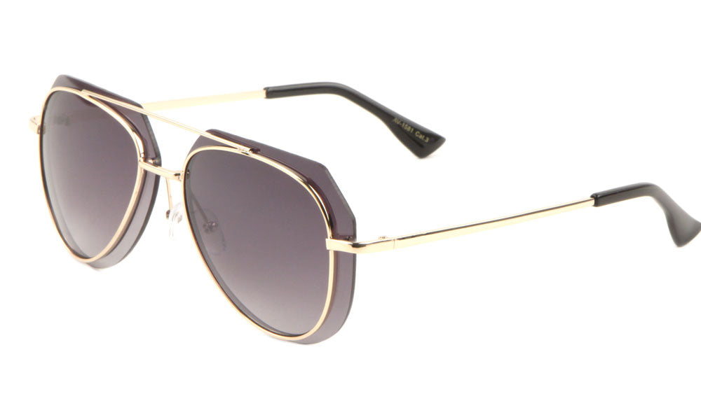 Rimless Wireframe Aviators Wholesale Sunglasses