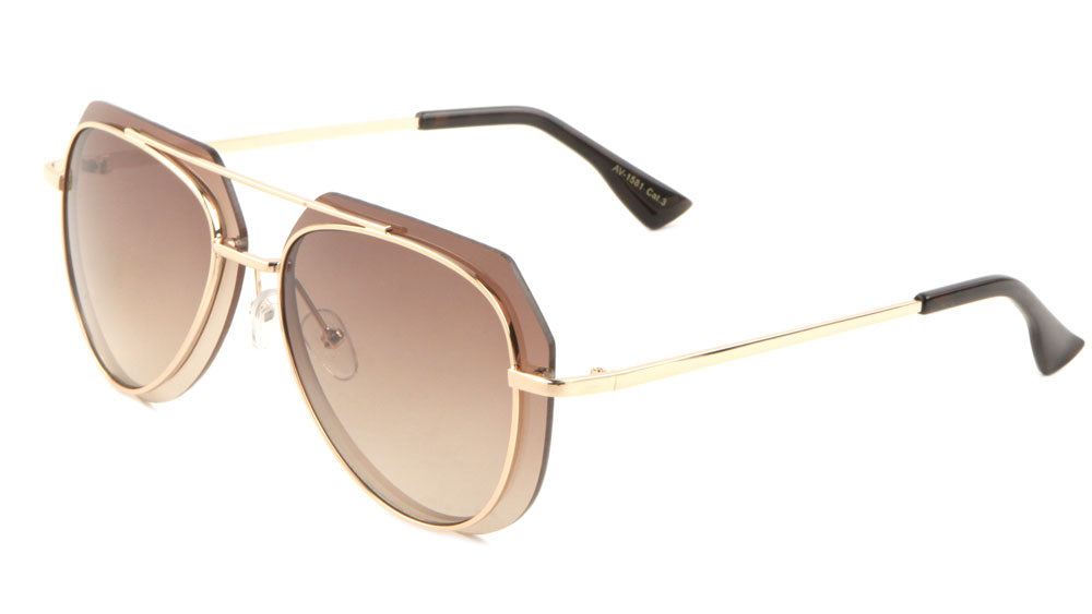 Rimless Wireframe Aviators Wholesale Sunglasses