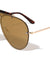 Top Bar Rimless Solid One Piece Lens Aviators Wholesale Sunglasses