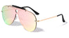 Top Bar Rimless Solid One Piece Lens Aviators Wholesale Sunglasses