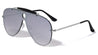Top Bar Rimless Solid One Piece Lens Aviators Wholesale Sunglasses