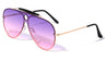Top Bar Rimless Solid One Piece Oceanic Color Lens Wholesale Sunglasses