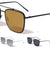 Squared Aviators Curved Brow Bar Fashion Wholesale Sunglasses