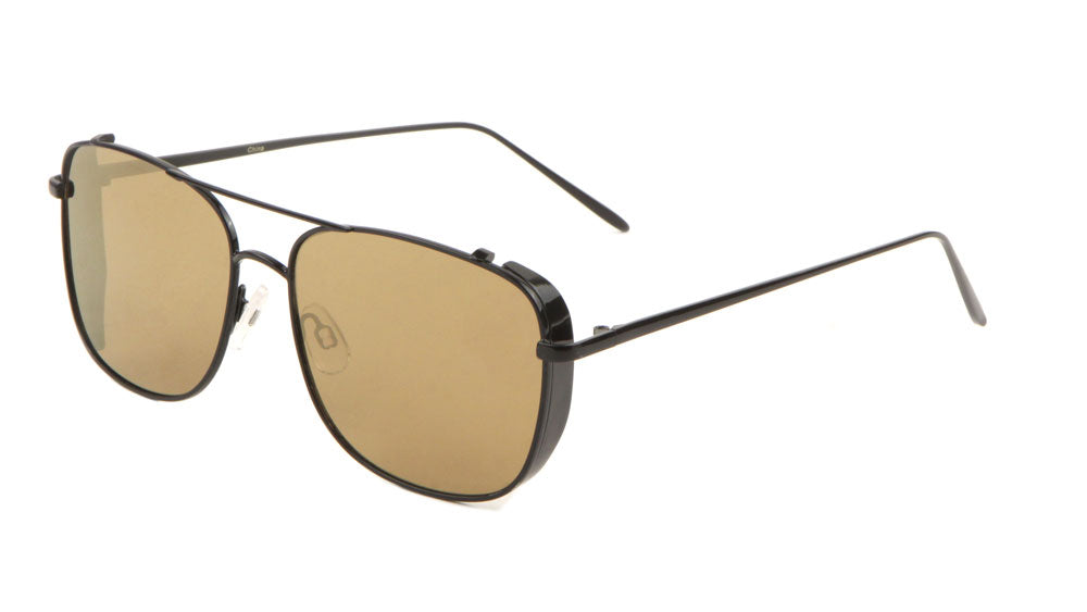 Squared Side Shield Aviators Wholesale Sunglasses