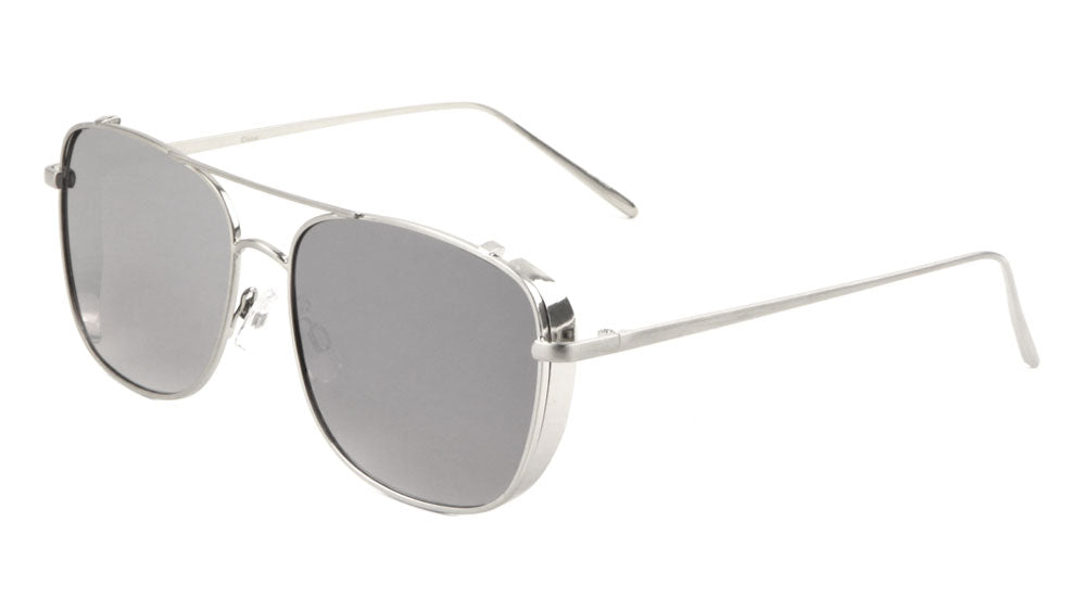 Squared Side Shield Aviators Wholesale Sunglasses