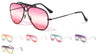 Triple Oceanic Color Solid One Piece Lens Top Bar Aviators Wholesale Sunglasses