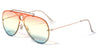 Triple Oceanic Color Solid One Piece Lens Top Bar Aviators Wholesale Sunglasses