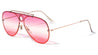 Triple Oceanic Color Solid One Piece Lens Top Bar Aviators Wholesale Sunglasses