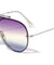 Triple Oceanic Color Solid One Piece Lens Top Bar Aviators Wholesale Sunglasses