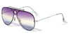 Triple Oceanic Color Solid One Piece Lens Top Bar Aviators Wholesale Sunglasses