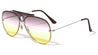 Triple Oceanic Color Solid One Piece Lens Top Bar Aviators Wholesale Sunglasses