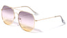 Gold Pink Triple Oceanic Color Lens Curved Brow Aviators Wholesale Sunglasses