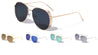 Shield Aviators Color Mirror Sunglasses Wholesale