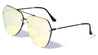 Rimless Angled Corner Color Mirror Black Frame Aviators Wholesale Sunglasses