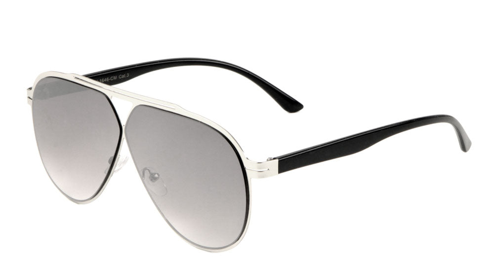 Aviators Color Mirror Triangular Cutout Sunglasses Wholesale