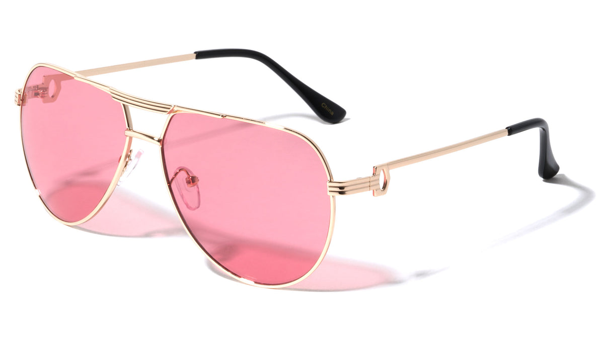 Groved Fashion Aviators Sunglasses Wholesale