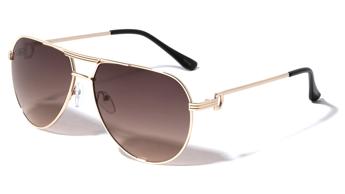 Groved Fashion Aviators Sunglasses Wholesale