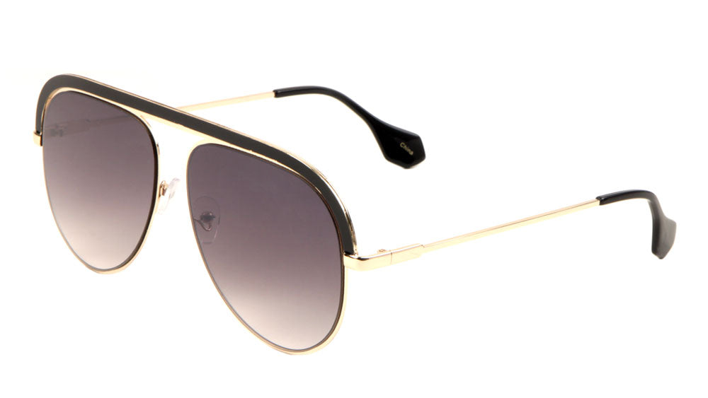 Thick Top Rim Aviators Wholesale Sunglasses